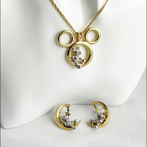 Disney Jewelry - Disney Mickey Mouse Moon and Star Set